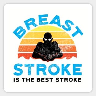 Retro Mens Breast Stroke Swimmer Sticker